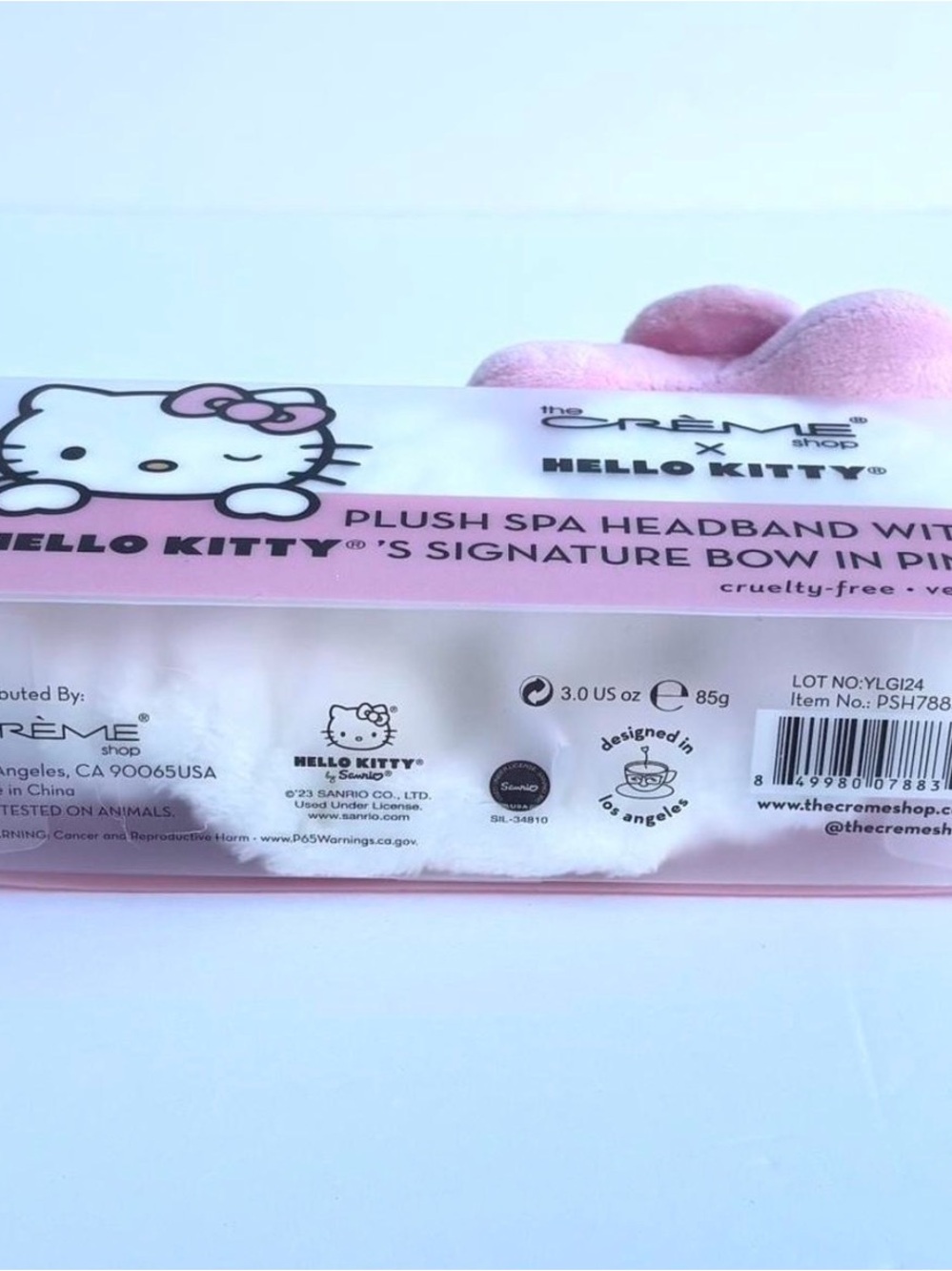 Hello Kitty Plush Spa Headband & Makeup Bag Set - Purple & Pink - Picture 6 of 8